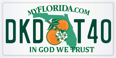 FL license plate DKDT40