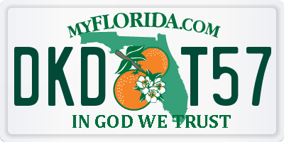 FL license plate DKDT57