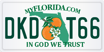 FL license plate DKDT66