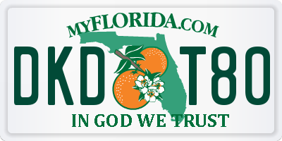 FL license plate DKDT80