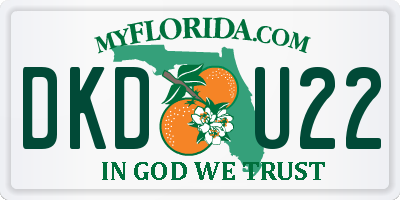 FL license plate DKDU22
