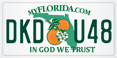 FL license plate DKDU48