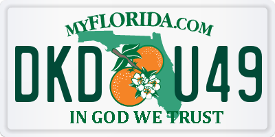 FL license plate DKDU49