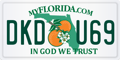 FL license plate DKDU69