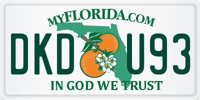 FL license plate DKDU93