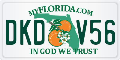 FL license plate DKDV56