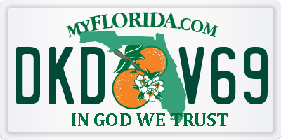 FL license plate DKDV69