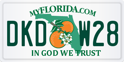FL license plate DKDW28