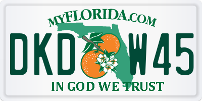 FL license plate DKDW45