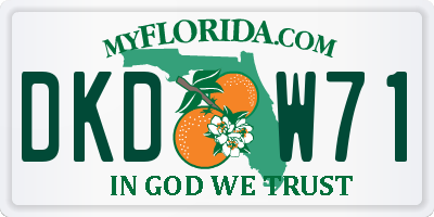 FL license plate DKDW71