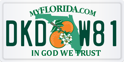 FL license plate DKDW81
