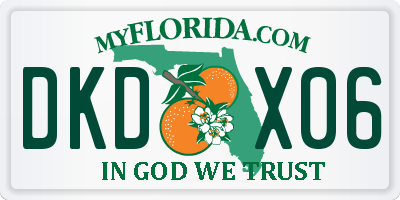 FL license plate DKDX06