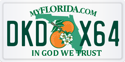 FL license plate DKDX64
