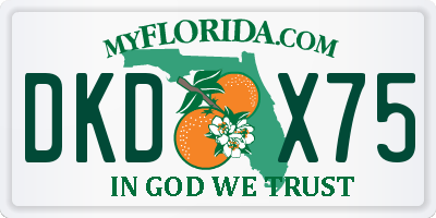 FL license plate DKDX75