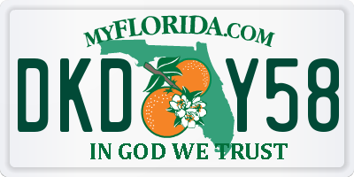 FL license plate DKDY58