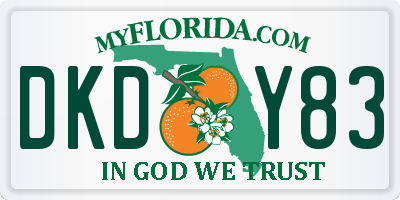 FL license plate DKDY83