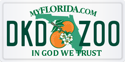 FL license plate DKDZ00