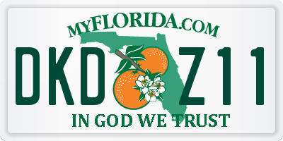 FL license plate DKDZ11
