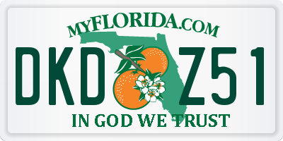 FL license plate DKDZ51