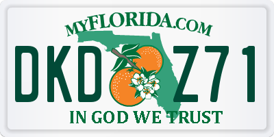 FL license plate DKDZ71