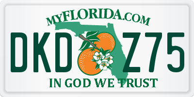 FL license plate DKDZ75