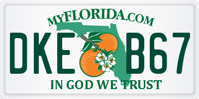 FL license plate DKEB67