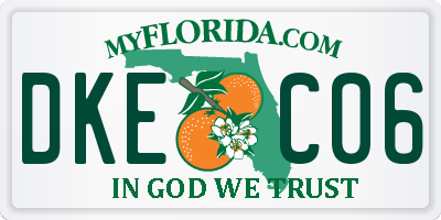 FL license plate DKEC06