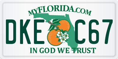 FL license plate DKEC67