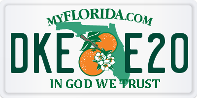 FL license plate DKEE20