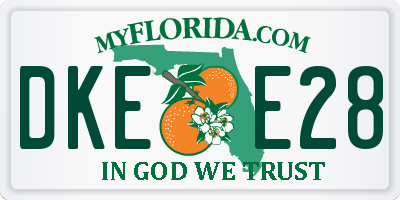 FL license plate DKEE28