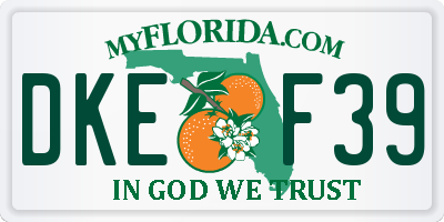 FL license plate DKEF39