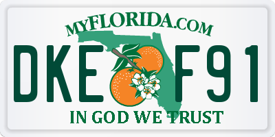 FL license plate DKEF91