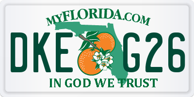 FL license plate DKEG26