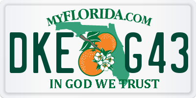 FL license plate DKEG43