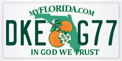 FL license plate DKEG77