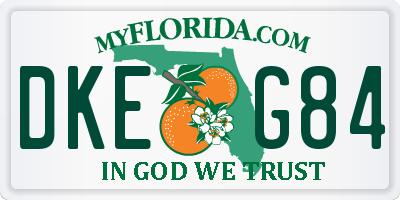 FL license plate DKEG84