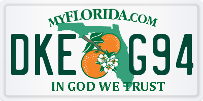 FL license plate DKEG94