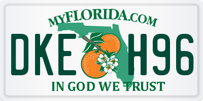 FL license plate DKEH96