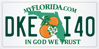 FL license plate DKEI40
