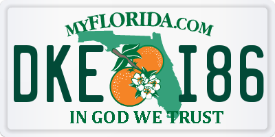 FL license plate DKEI86