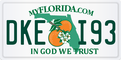FL license plate DKEI93