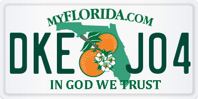 FL license plate DKEJ04