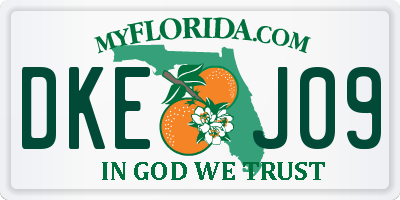FL license plate DKEJ09