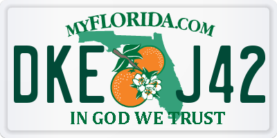 FL license plate DKEJ42