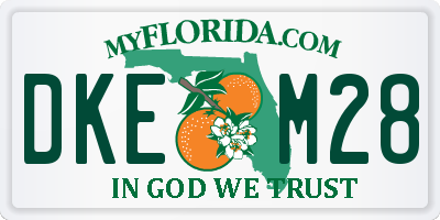 FL license plate DKEM28