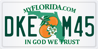 FL license plate DKEM45