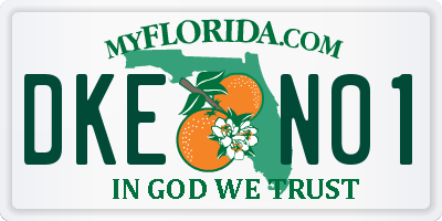 FL license plate DKEN01