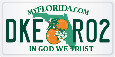 FL license plate DKER02