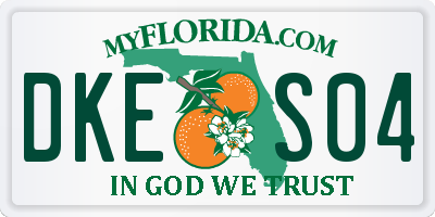 FL license plate DKES04