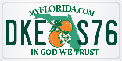 FL license plate DKES76